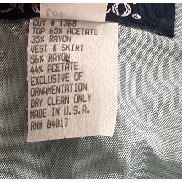 Vintage Hampton Western Prairie Style Vest with Turquoise Silver Accents-Size 12 - Picture 4 of 9